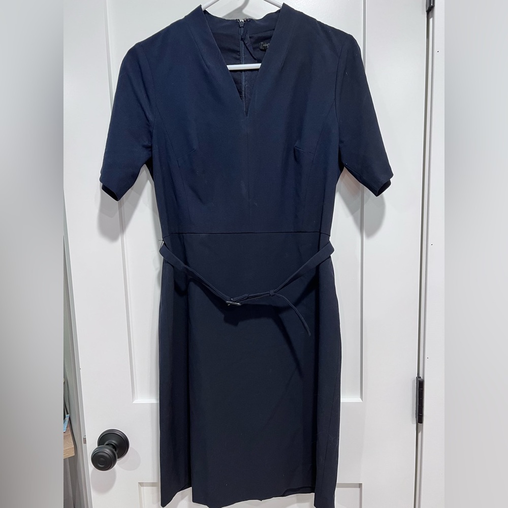 Ann Taylor petite navy blue dress 6P